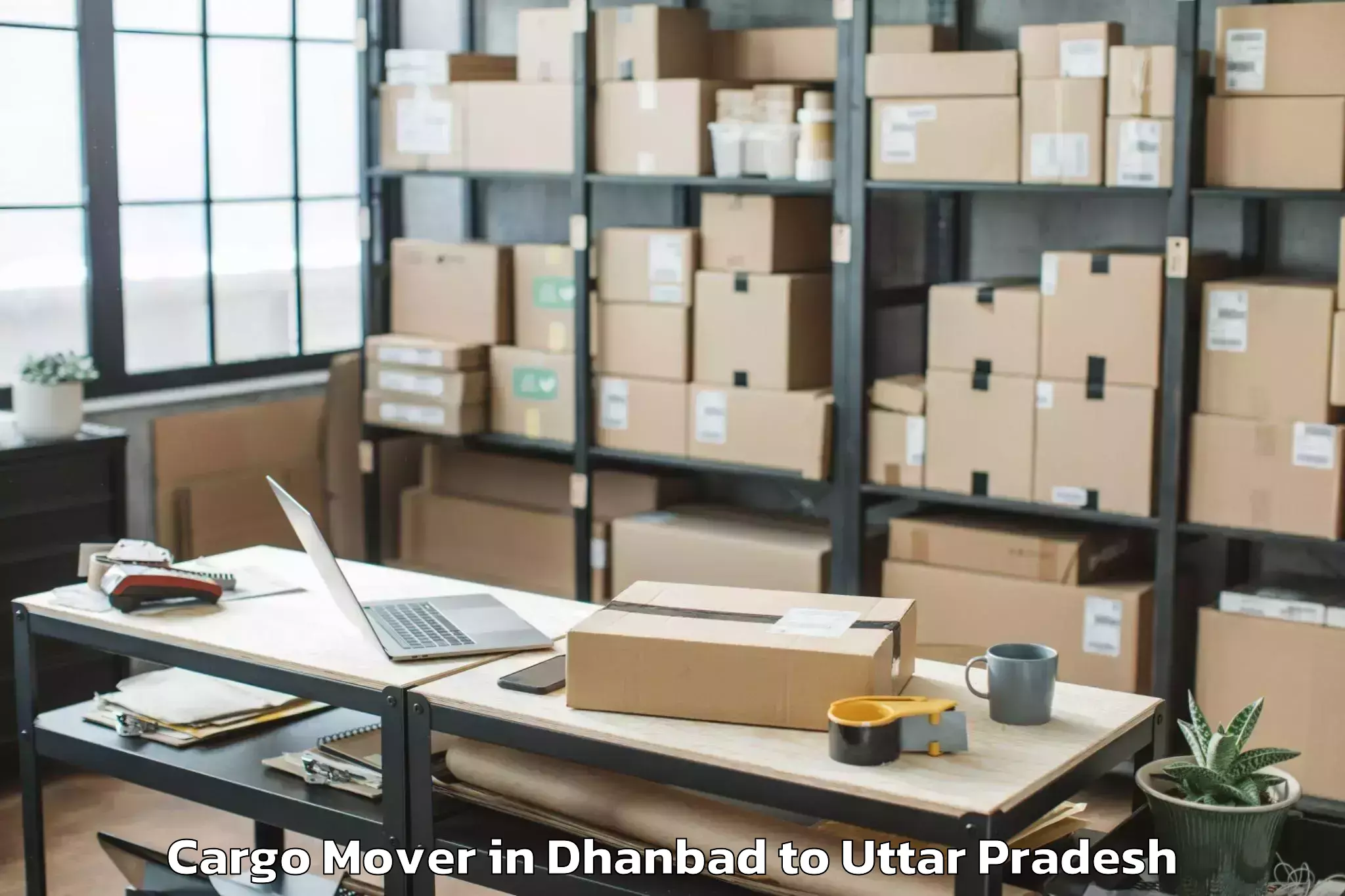 Affordable Dhanbad to Jananayak Chandrashekhar Unive Cargo Mover